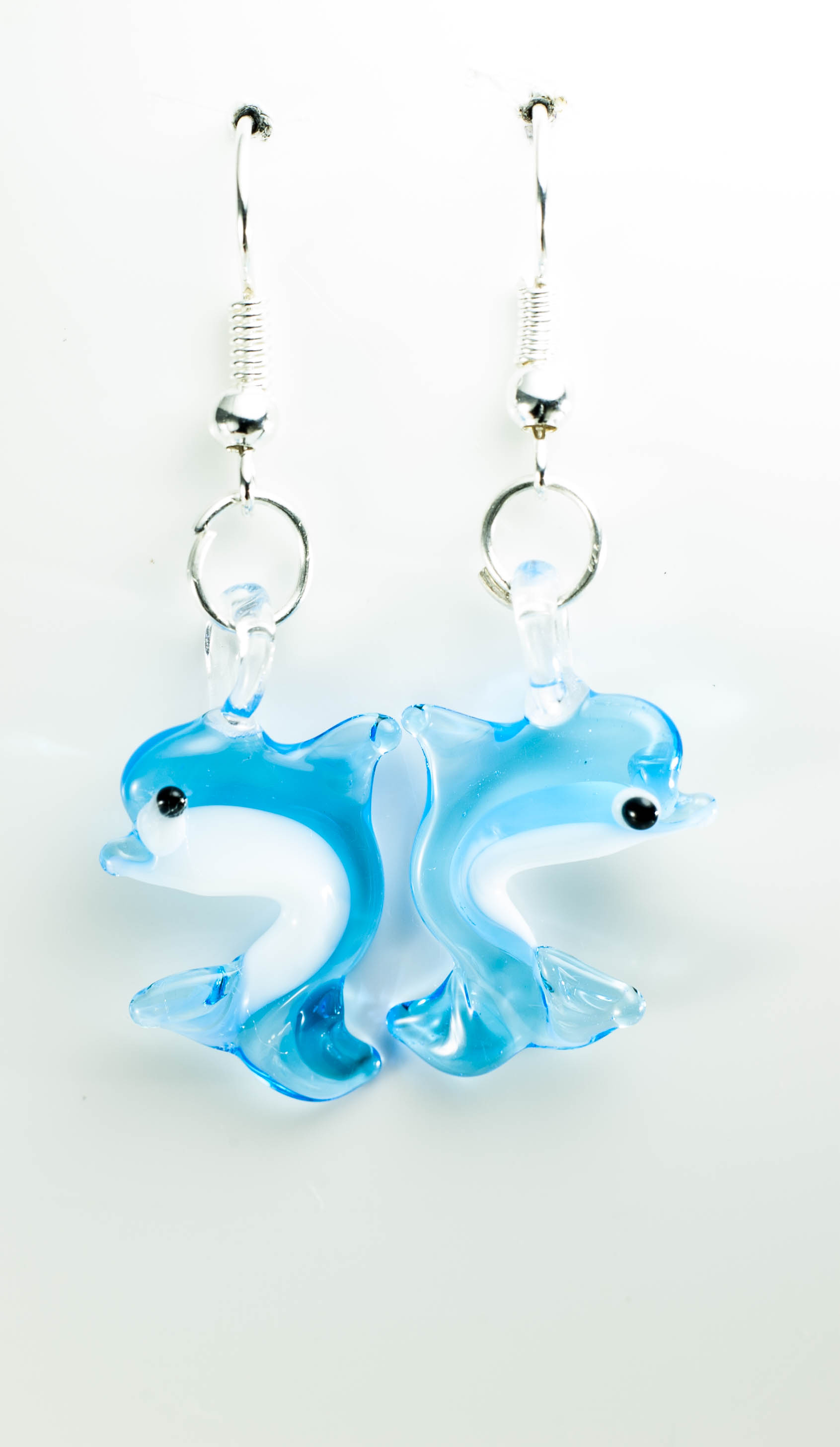 Naušnice Delfini akvamarin svijetli